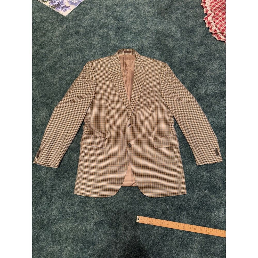 Peter Millar 42T PLAID Sports coat/Blazer made‎ in Canada Gun Club Plaid Preppy
